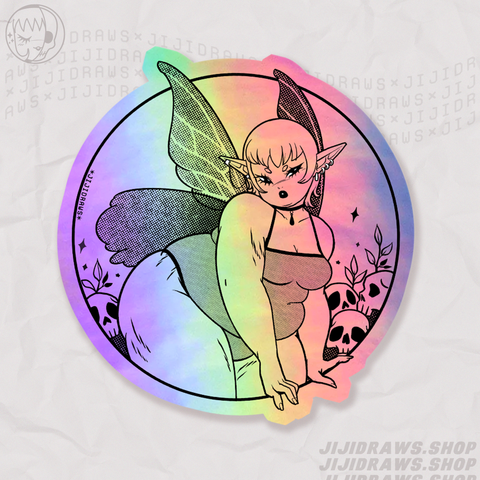 Sticker // Fairy Skull Hoarder
