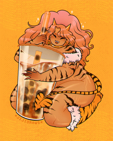 PRINT // Tiger Milk Tea 🐯